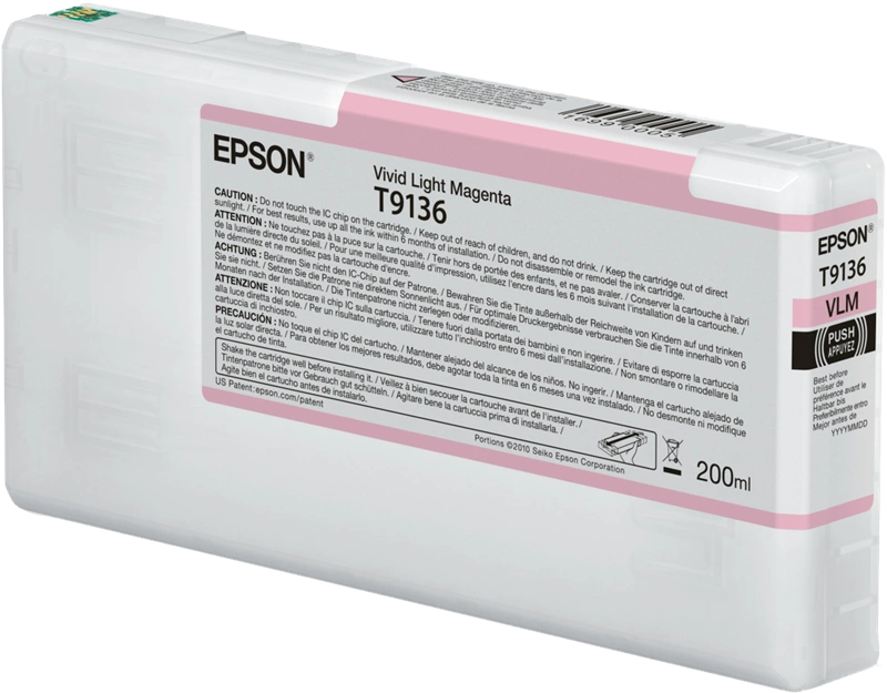 Epson T9136 Magenta (brillant) Cartouche d'encre (C13T91360N)