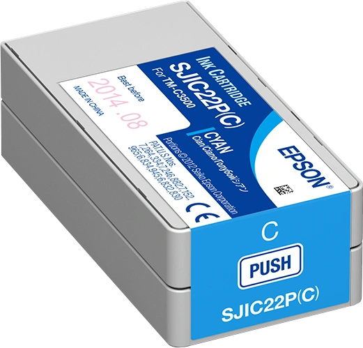 Epson SJIC22P-C Cyan Cartouche d'encre (C33S020602)
