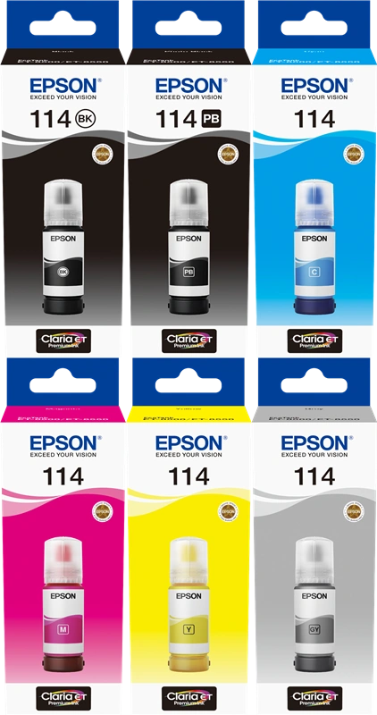 Epson 114 Multipack Noir(e) / Noir (photo) / Cyan / Magenta / Jaune / Gris (T07B MCVP)