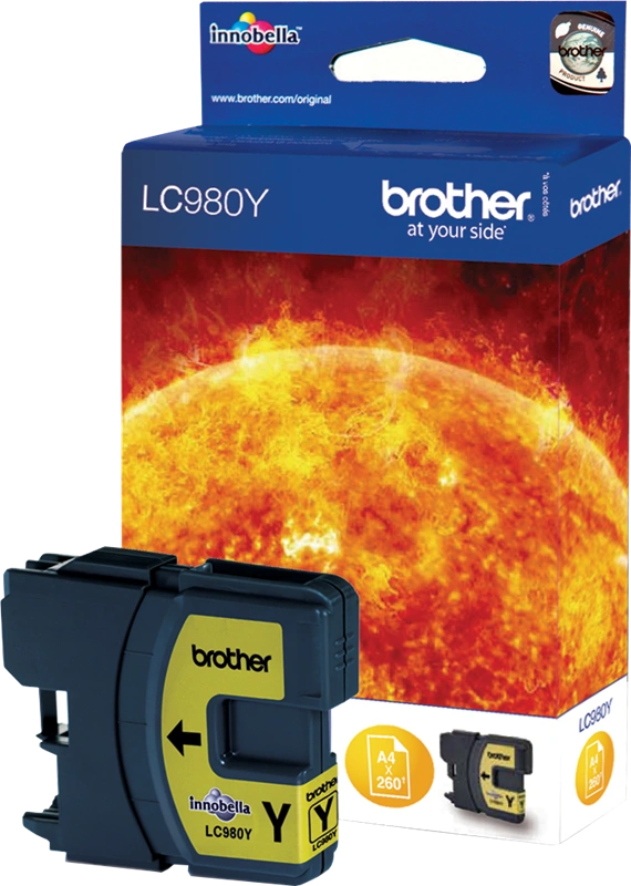Brother LC980Y Jaune Cartouche d'encre