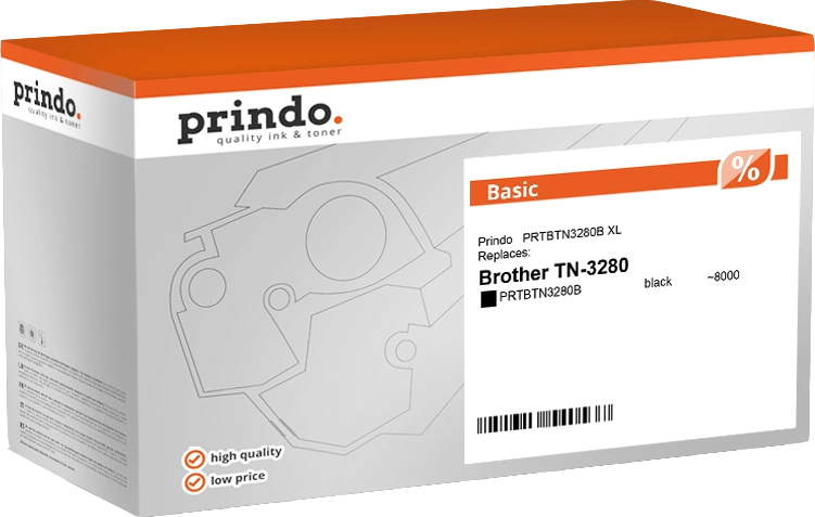 Compatible avec Brother TN-3280 Prindo Basic XL Noir(e) Toner