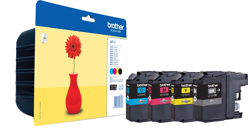Brother LC-121 Multipack Noir(e) / Cyan / Magenta / Jaune (LC121VALBPDR)
