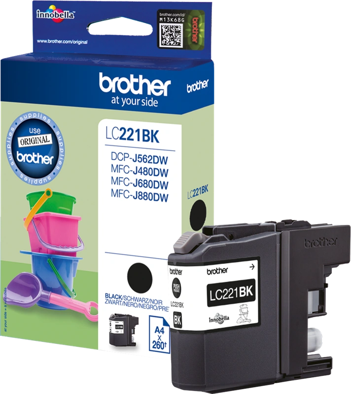 Brother LC221BK Noir(e) Cartouche d'encre