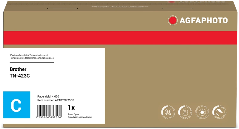 Compatible avec Brother TN-423C Agfa Photo APTBTN423CE Cyan Toner