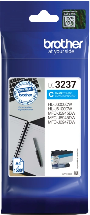 Brother LC3237C Cyan Cartouche d'encre
