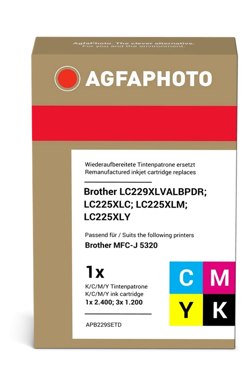 Agfa Photo LC229XLBK,C,M,Y Multipack Noir(e) / Cyan / Magenta / Jaune