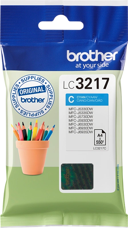 Brother LC3217C Cyan Cartouche d'encre