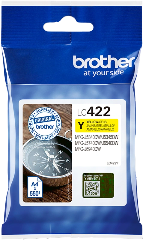 Brother LC422Y Jaune Cartouche d'encre