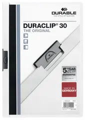 DURABLE Chemise à clip DURACLIP ORIGINAL 30, A4, blanc