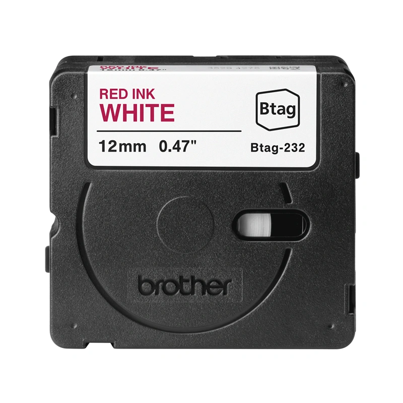 Brother Btag-232 Ruban Rouge sur blanc