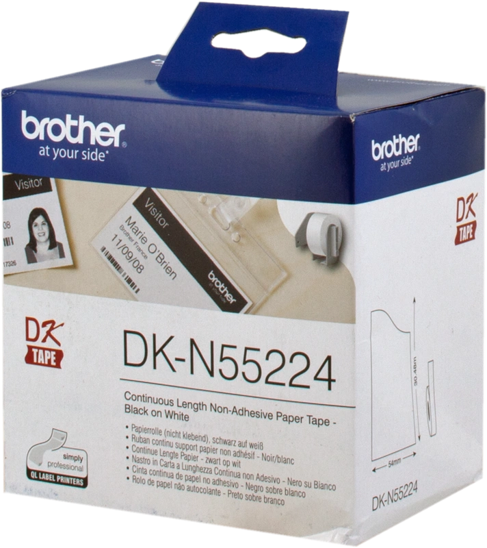 Brother DK-N55224 Rouleau de papier 54mm x 30,48m Blanc