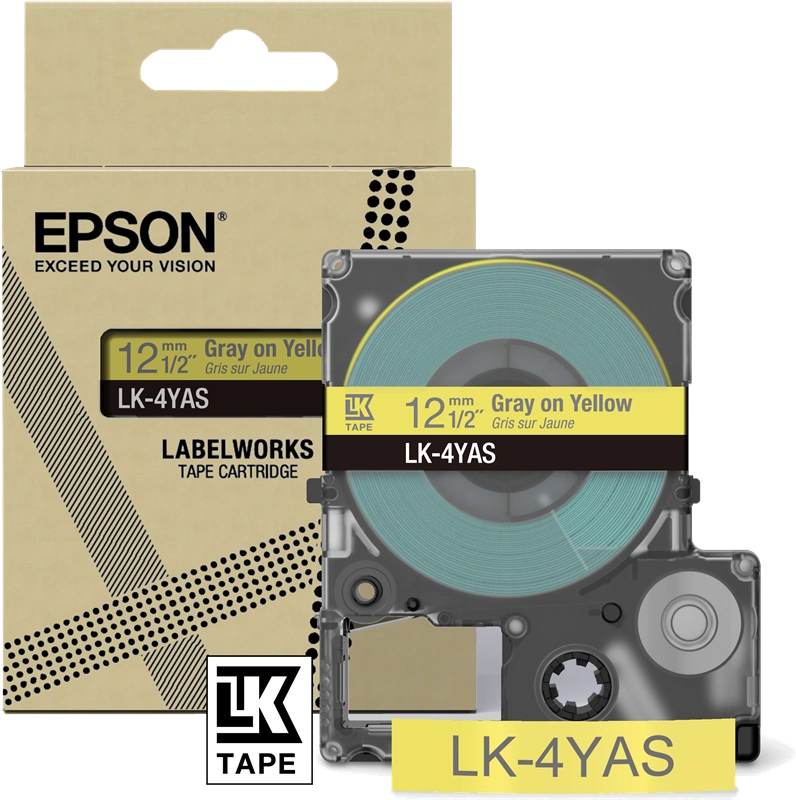 Epson LK-4YAS Ruban GrisSurJaune