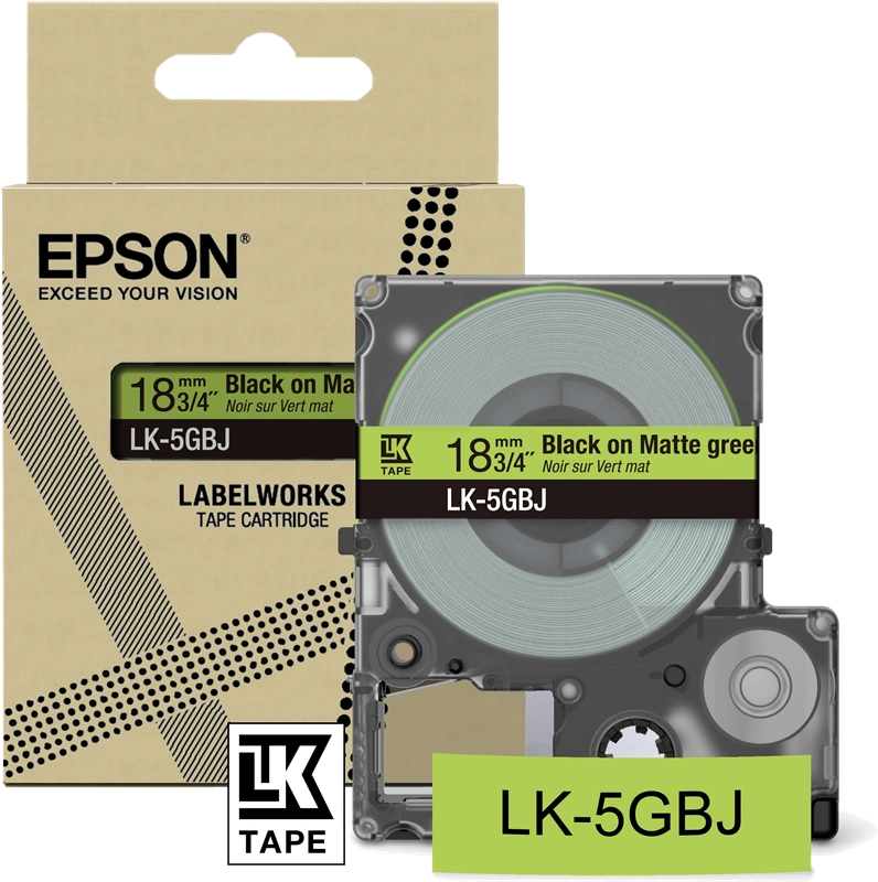 Epson LK-5GBJ Ruban Noir(e)SurVert