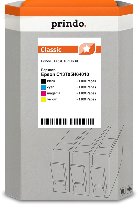 Compatible avec Epson 405XL Prindo Classic XL Multipack Noir(e) / Cyan / Magenta / Jaune