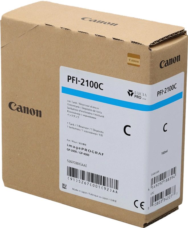 Canon PFI-2100c Cyan Cartouche d'encre (5267C001)