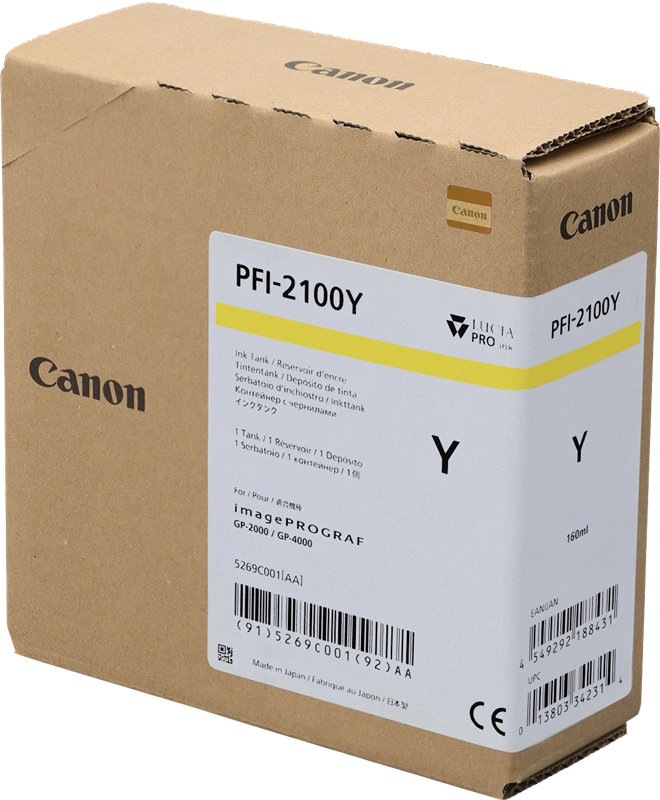 Canon PFI-2100y Jaune Cartouche d'encre (5269C001)