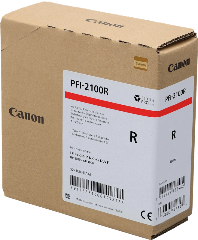 Canon PFI-2100r Rouge Cartouche d'encre (5271C001)