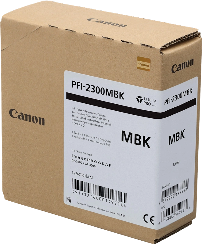 Canon PFI-2300mbk Noir (Matt) Cartouche d'encre (5276C001)