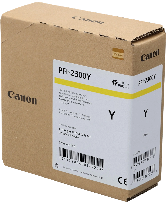 Canon PFI-2300y Jaune Cartouche d'encre (5280C001)