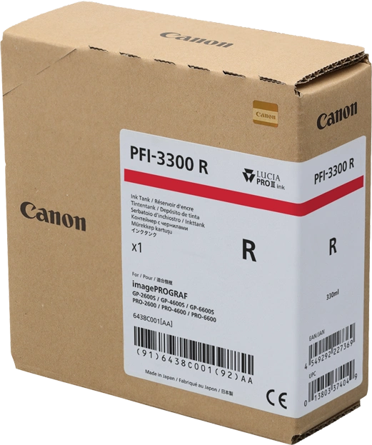 Canon PFI-3300r Rouge Cartouche d'encre (6438C001)
