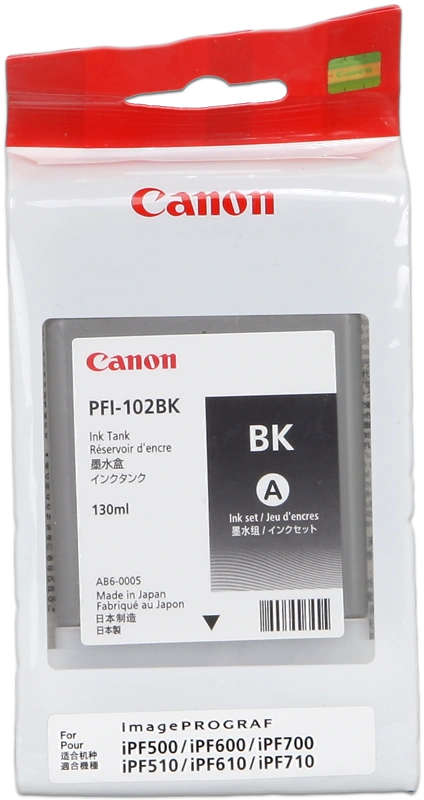 Canon PFI-102bk Noir(e) Cartouche d'encre (0895B001)
