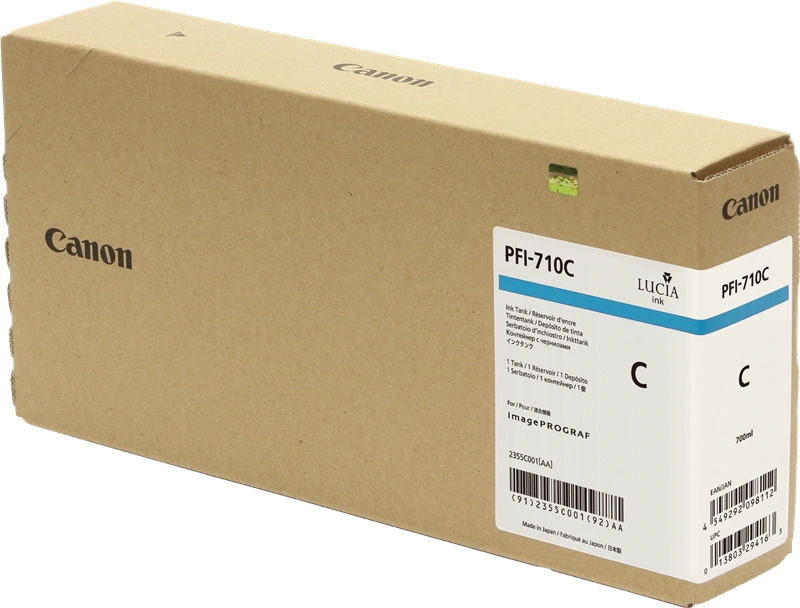 Canon PFI-710c Cyan Cartouche d'encre (2355C001)