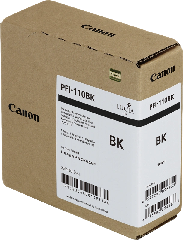 Canon PFI-110bk Noir(e) Cartouche d'encre (2364C001)