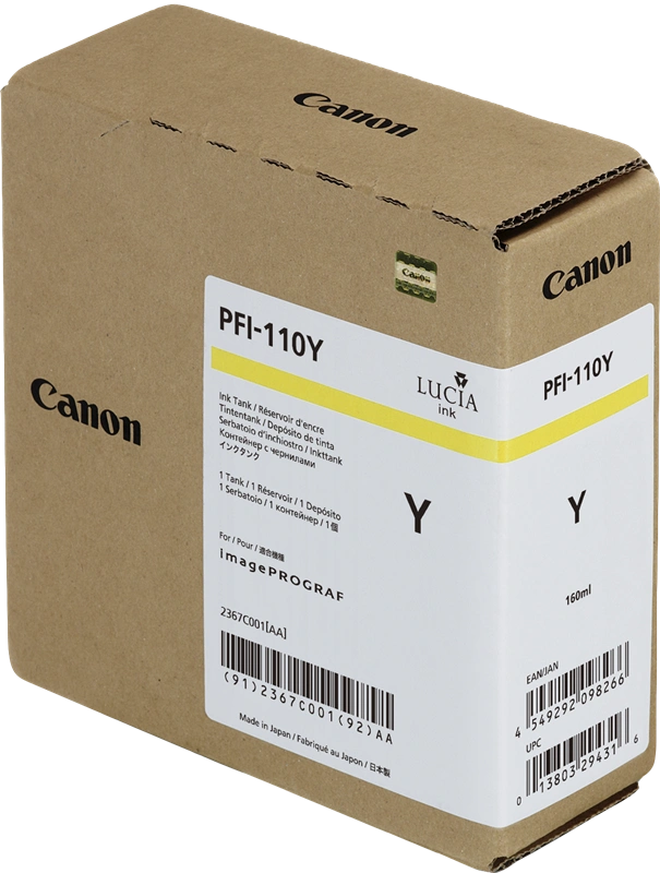Canon PFI-110y Jaune Cartouche d'encre (2367C001)