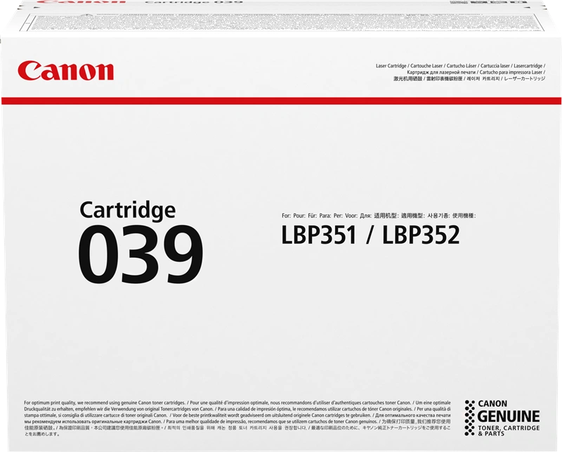 Canon 039 Noir(e) Toner (0287C001)