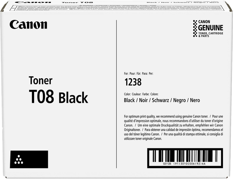 Canon T08 Noir(e) Toner (3010C006)
