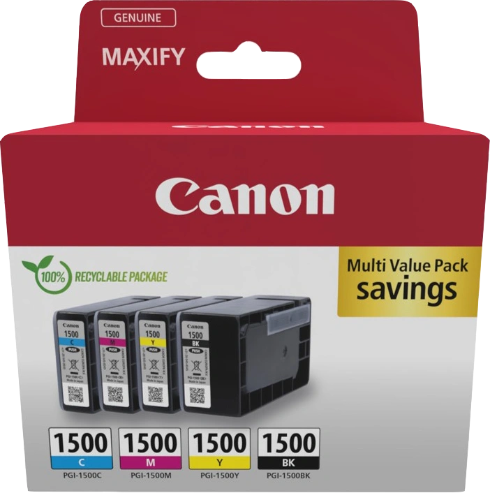 Canon PGI-1500 Multipack Noir(e) / Cyan / Magenta / Jaune (9218B006)