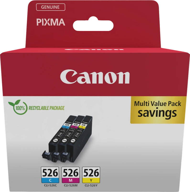 Canon CLI-526 Multipack Cyan / Magenta / Jaune (4541B018)