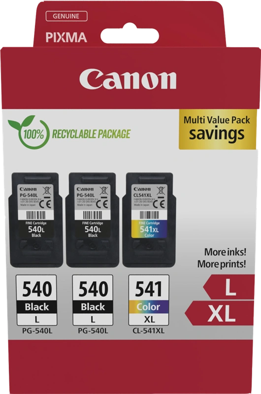 Canon PG-540L+CL-541XL Multipack Noir(e) / Plusieurs couleurs (5224B017)