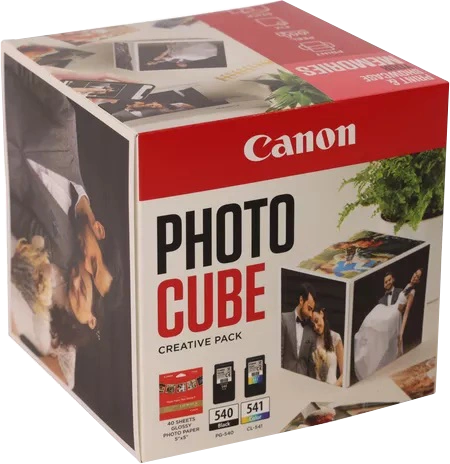 Canon PG-540+CL-541 Photo Cube Creative Pack Noir(e) / Plusieurs couleurs Value Pack (+ 13x13 cm Fotopapier 40 Blatt)