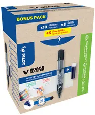 PILOT Marqueur V BOARD MASTER, pointe ogive, BONUS PACK