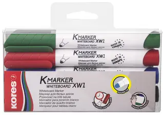 Kores Marqueur tableau blanc "K-Marker", étui de 4