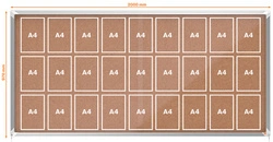 nobo Vitrine d'affichage Premium Plus, fond en liège, 27x A4