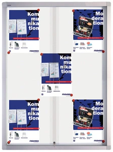 FRANKEN Vitrine d'affichage PRO pour 6x A4, dos en métal
