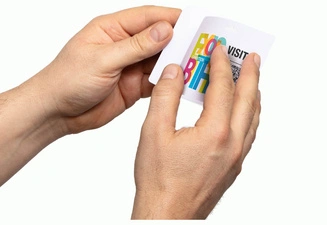DURABLE Badge visiteur "VISITOR BADGE", film, blanc