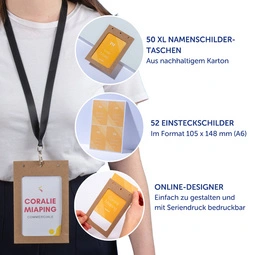 AVERY Pochette badge XL, en carton, 105 x 148 mm