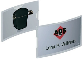 DURABLE Porte-badge convexe, avec épingle, 75 x 40 mm