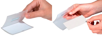 DURABLE Porte-badge Click Fold, avec pince combi, 75 x 40 mm