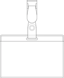 pavo Porte-badge, avec clip, 60 x 90 mm, transparent