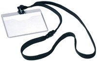 DURABLE Badge, avec lacet textile, 90 x 60 mm, rouge