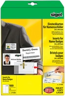 sigel Badges PC pour porte-badges, 54 x 90 mm
