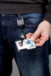 DURABLE Enrouleur "EXTRA STRONG", pour porte-carte, noir
