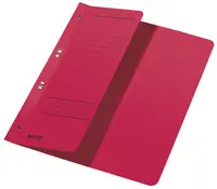LEITZ Chemise à oeillets, carton manille, A4, rouge