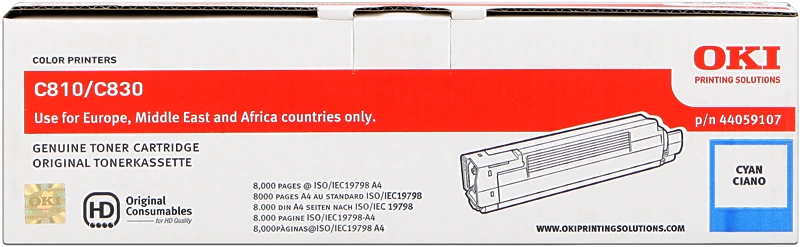 OKI 44059107 Cyan Toner