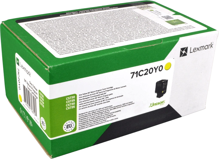 Lexmark 71C20Y0 Jaune Toner (CS/CX730)