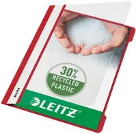 LEITZ Chemise à lamelle Standard, A5, en PP, rouge